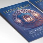 Download Hanukkah Event Card Printable PSD Template 2