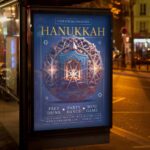 Download Hanukkah Event Card Printable PSD Template 3