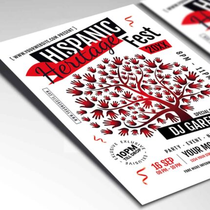 Download Hispanic Heritage Party Card Printable PSD Template 2