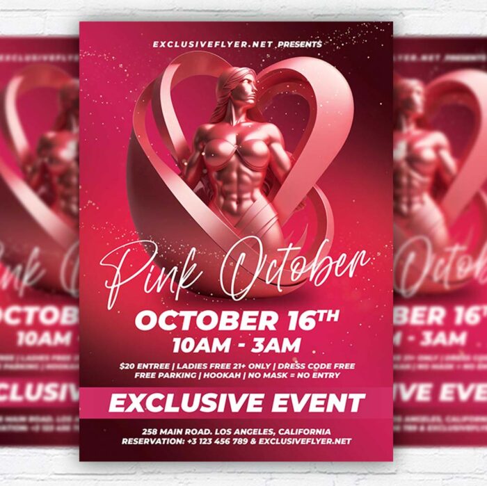Download Pink October Event- Flyer PSD Template | ExclusiveFlye