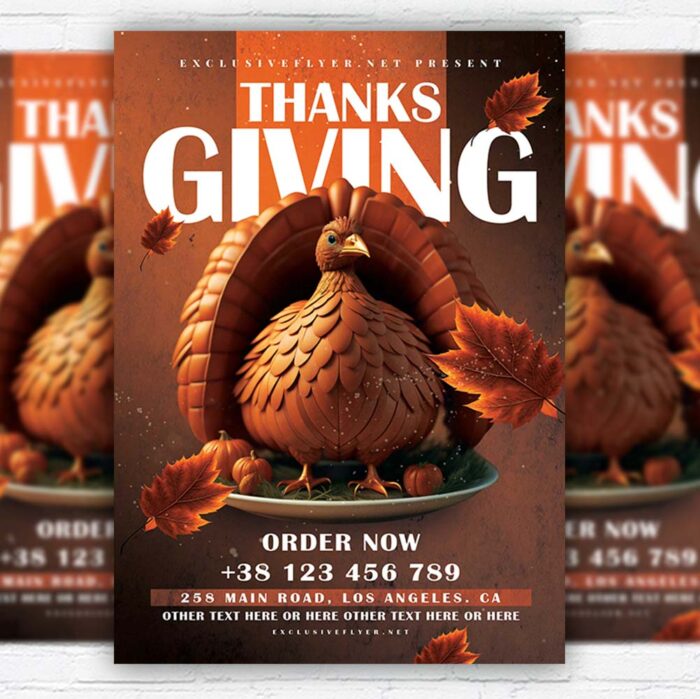 Download Thanksgiving Service - Flyer PSD Template | ExclusiveFlye