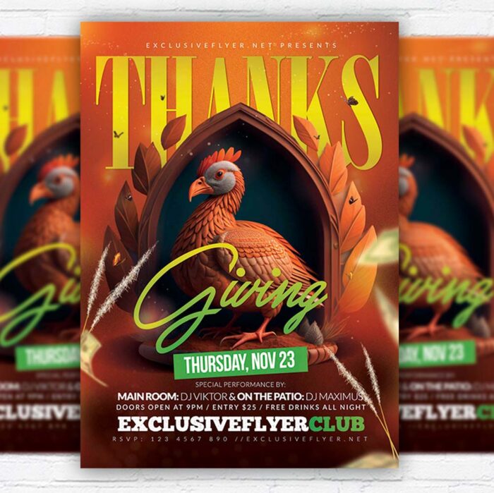 Download Thanksgiving Specials- Flyer PSD Template | ExclusiveFlye
