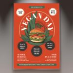 Download Vegan Day Event Card Printable PSD Template 1