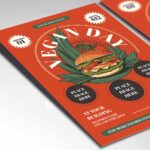 Download Vegan Day Event Card Printable PSD Template 2