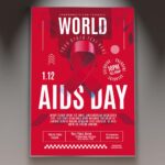 Download World Aids Day Card Printable PSD Template 1