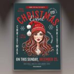 Download Christmas Event Card Printable PSD Template 1