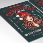 Download Christmas Event Card Printable PSD Template 2