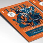 Download Taste Music Night Card Printable PSD Template 2