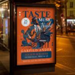 Download Taste Music Night Card Printable PSD Template 3