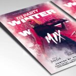 Download Winter DJ Mix Card Printable PSD Template 2