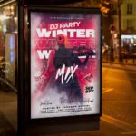 Download Winter DJ Mix Card Printable PSD Template 3