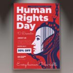 Download World Human Rights Day Card Printable PSD Template 1
