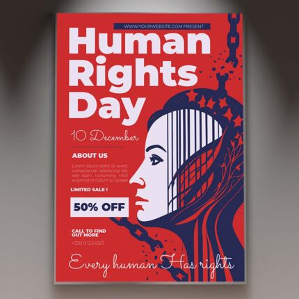 Download World Human Rights Day Card Printable PSD Template 1