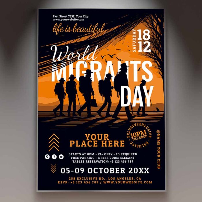 Download World Migrants Day Card Printable PSD Template 1