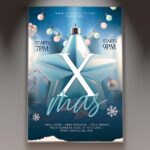 Download X-mas Card Printable PSD Template 1