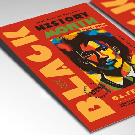 Download Afro Black History Month Card Printable PSD Template 2