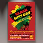 Download Black History Month 2024 Party Card Printable PSD Template 1