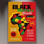 Download Black History Month 2024 Card Printable PSD Template 1