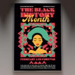 Download Black History Month Modern Card Printable PSD Template 1