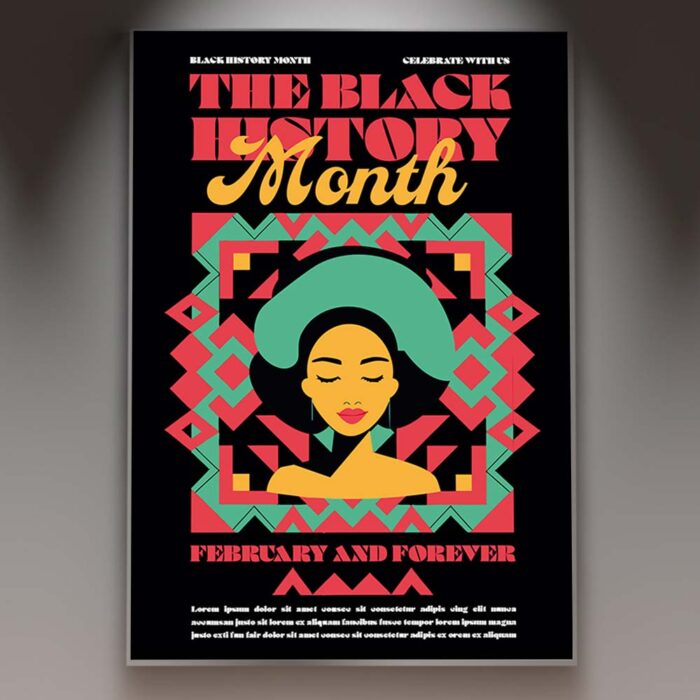Download Black History Month Modern Card Printable PSD Template 1