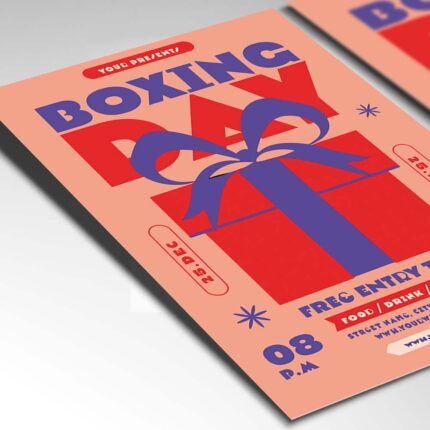 Download Boxing Day Card Printable PSD Template 2