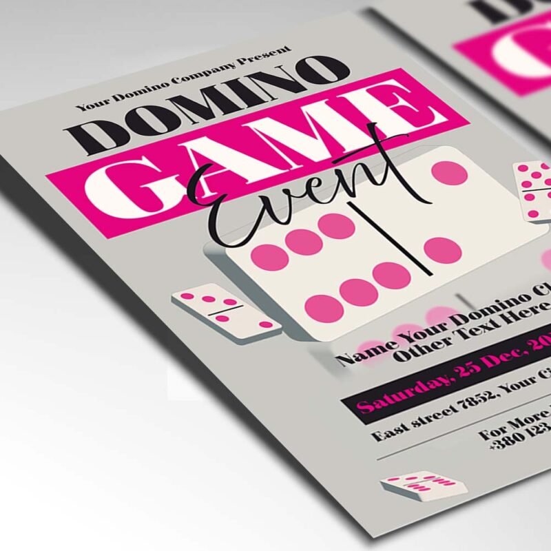 Domino Game Card Printable PSD Template | PSDmarket