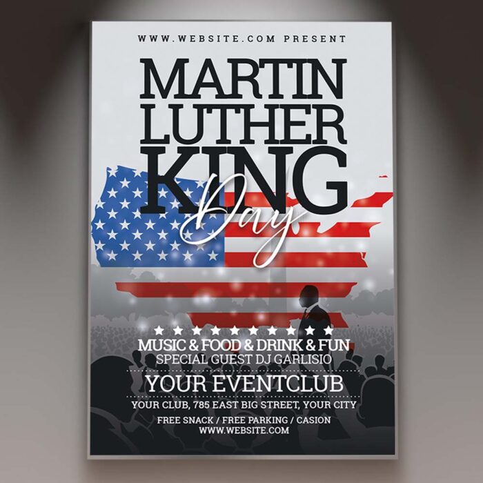 Download Martin Luther King Day Card Printable PSD Template 1