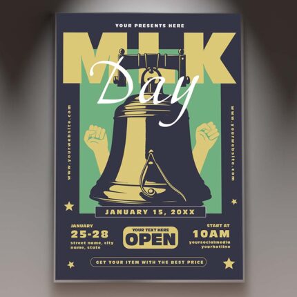Download MLK Day Card Printable PSD Template 1