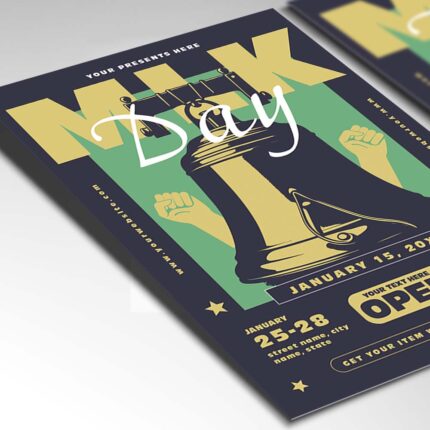 Download MLK Day Card Printable PSD Template 2