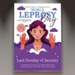 Download World Leprosy Day Card Printable PSD Template 1