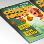Download Comedy Night Card Printable PSD Template 2