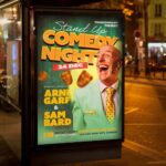 Download Comedy Night Card Printable PSD Template 3