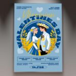 Download Happy Ukrainian Valentines Day Card Printable PSD Template 1