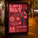 Download Love Day Event Card Printable PSD Template 3