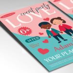 Download Love Event Party Card Printable PSD Template 2
