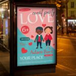 Download Love Event Party Card Printable PSD Template 3