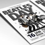 Download The Beatles Day Card Printable PSD Template 2