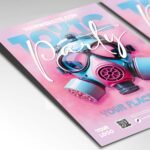 Download Toxic Party Card Printable PSD Template 2