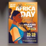 Download Africa Day Card Printable PSD Template 1