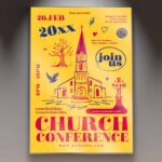 Download Church Conference Card Printable PSD Template 1