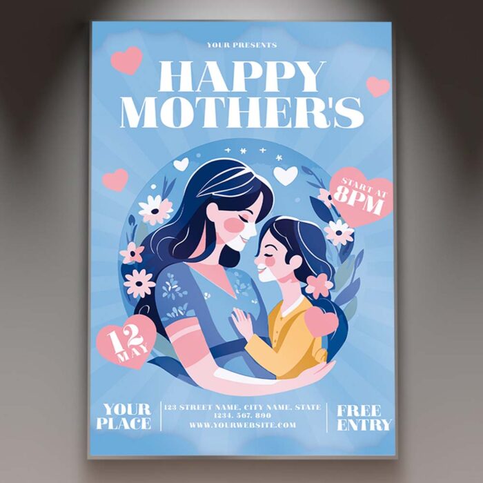 Download Happy Mothers Day Card Printable PSD Template 1