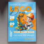 Download Lego Day Card Printable PSD Template 1
