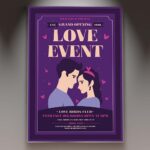 Download Love Event Couple Card Printable PSD Template 1
