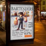 Download Bartenders Day Event Card Printable PSD Template 3