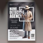 Download Detective Agency Card Printable PSD Template 1