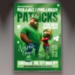 Download Happy Patricks Party Bears Card Printable PSD Template 1