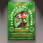 Вщцтдщфв Patricks 2024 Day Card Printable PSD Template 1