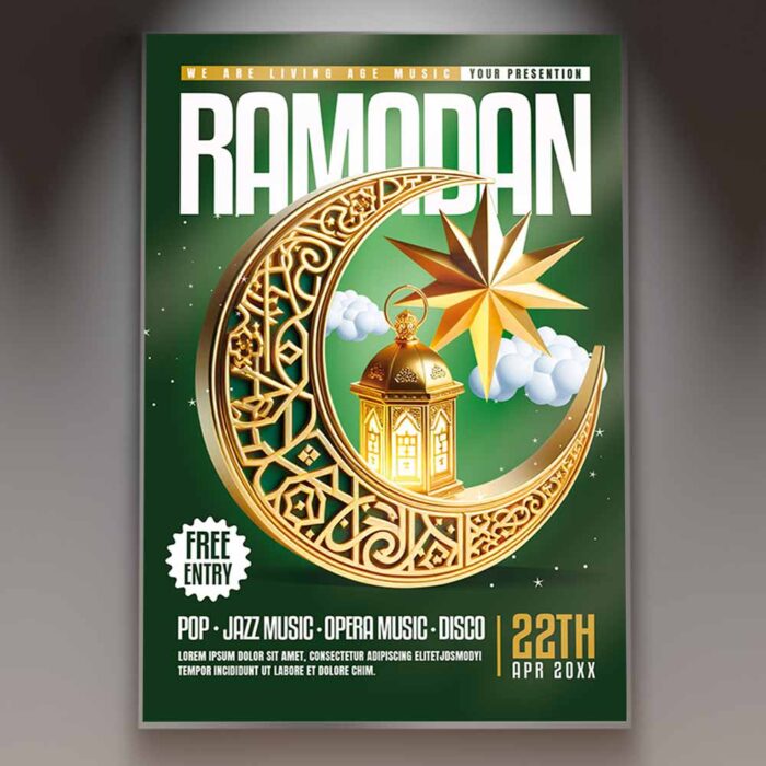 Download Ramadan Event Card Printable PSD Template 1
