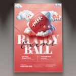 Download Rugby Event Card Printable PSD Template 1