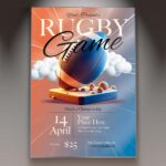 Download Rugby Game Card Printable PSD Template 1